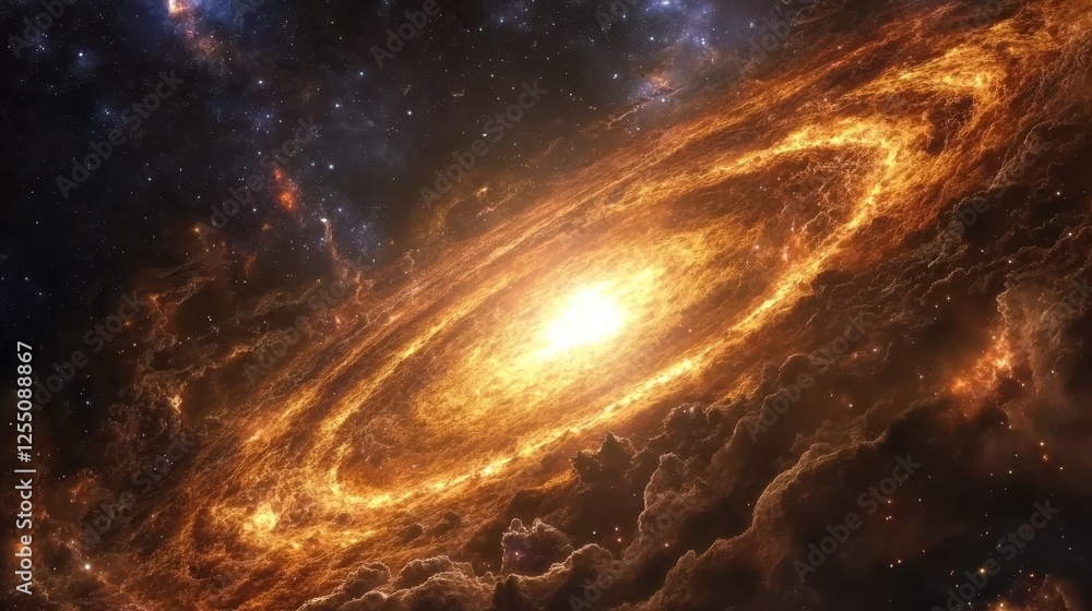 Obraz premium A colossal cosmic black hole