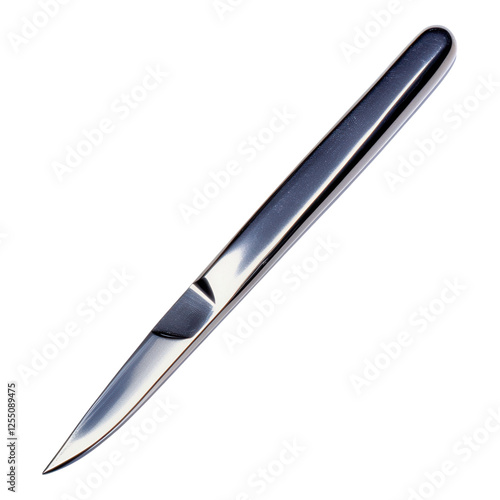 Obraz na płótnie Surgical Scalpel on Transparent Background, precision tool for incisions, essential in medical procedures, showcases sharp blade design, versatile use w salonie