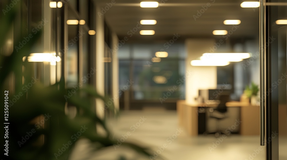 Fototapeta premium Blurred modern office building