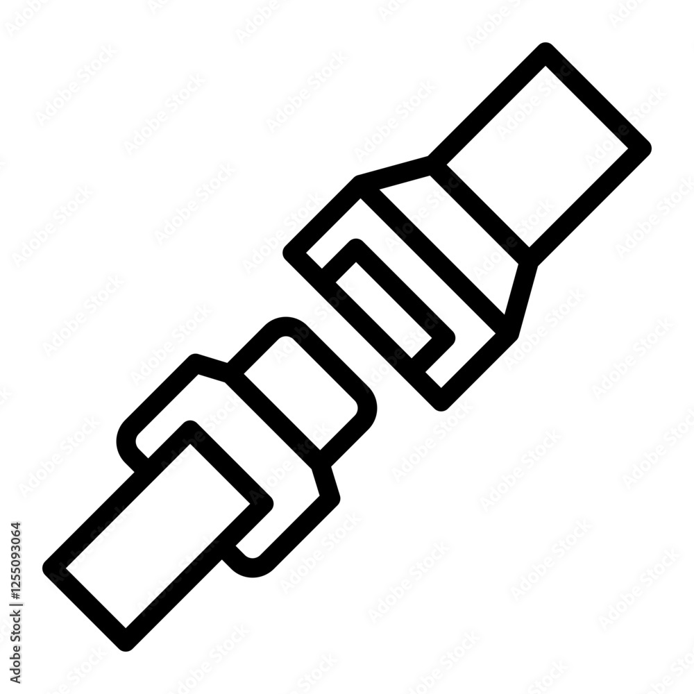 Seat Belt Vector Line Icon Design Seat Belt Vector Line Icon Design