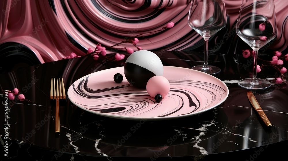 Obraz premium elegance patriotic black and white