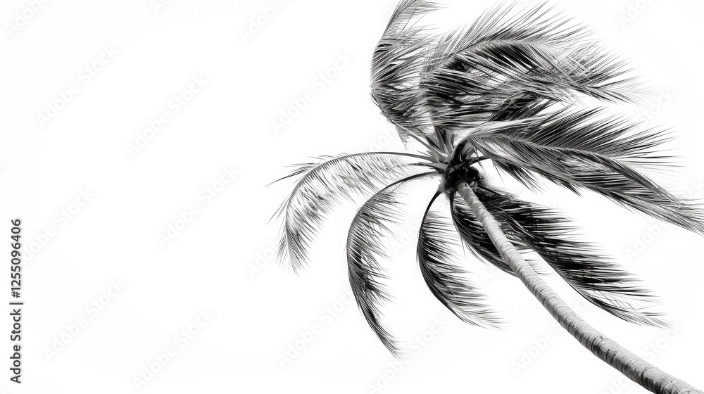Obraz premium sketch palm tree illustration