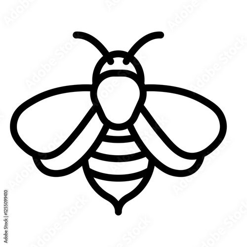 Bee Vector Line Icon Design