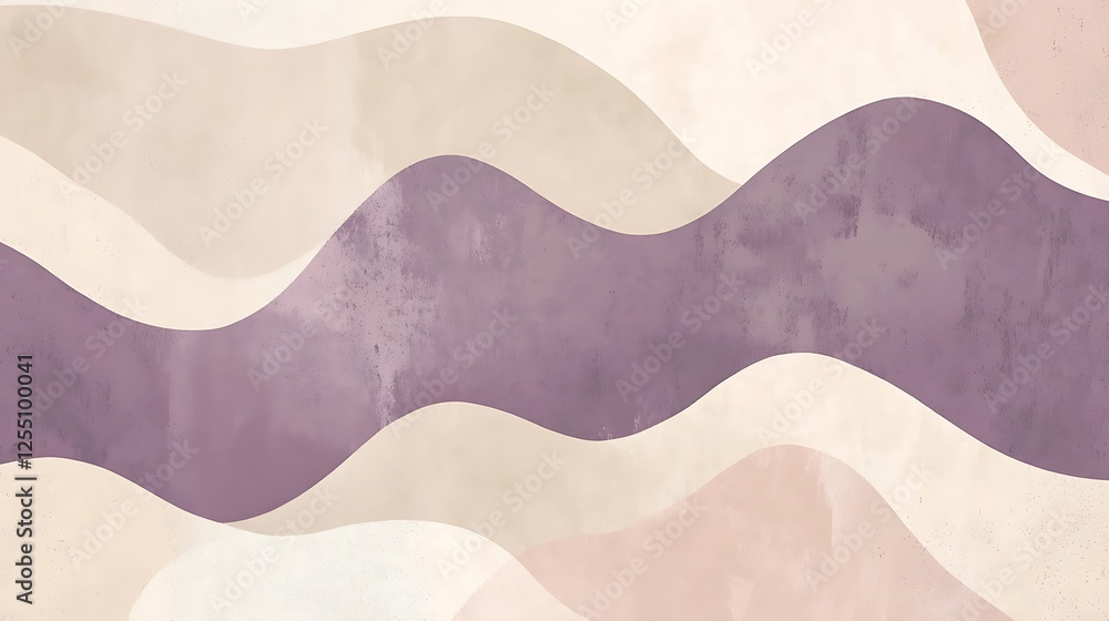 Abstract Wave Pattern in Neutral Tones