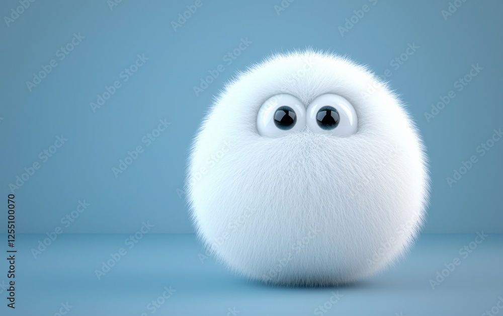Cuddly animated character digital studio 3d model soft environment close-up playful concept Cuddly animated character digital studio 3d model soft environment close-up playful concept