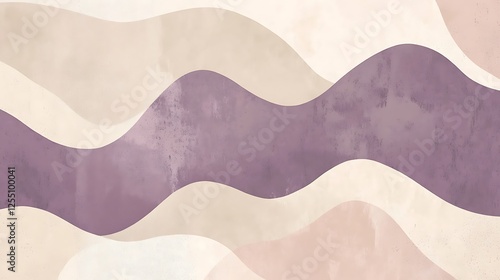 Obraz na płótnie Abstract Wave Pattern in Neutral Tones w salonie
