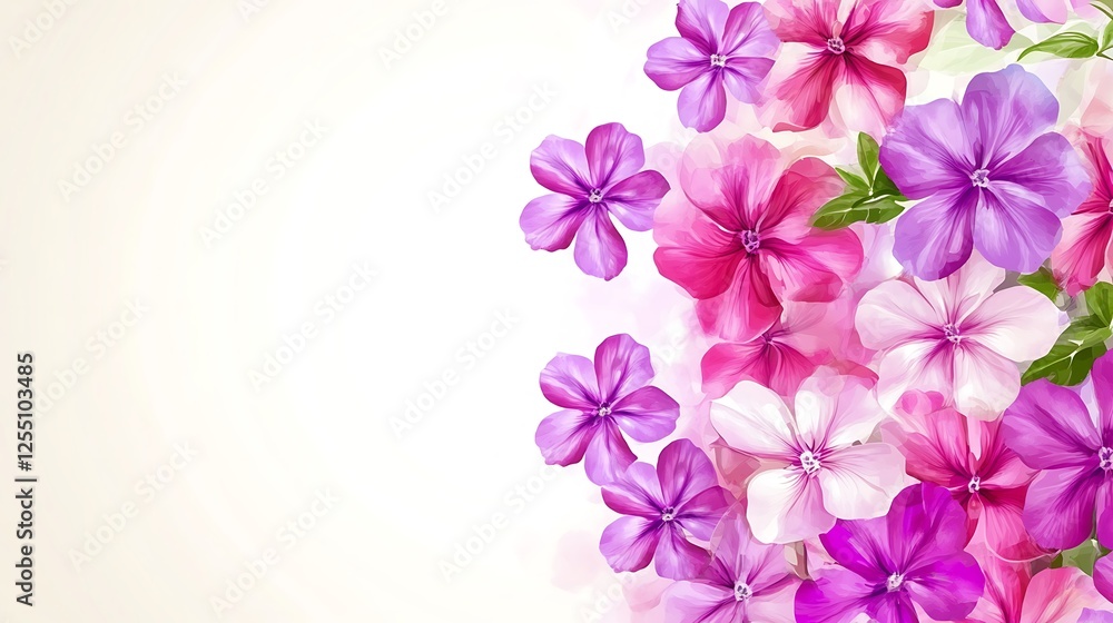 Obraz premium Beautiful floral border, spring blossoms, pastel colors, background. Possible use greeting card, invitation, website design