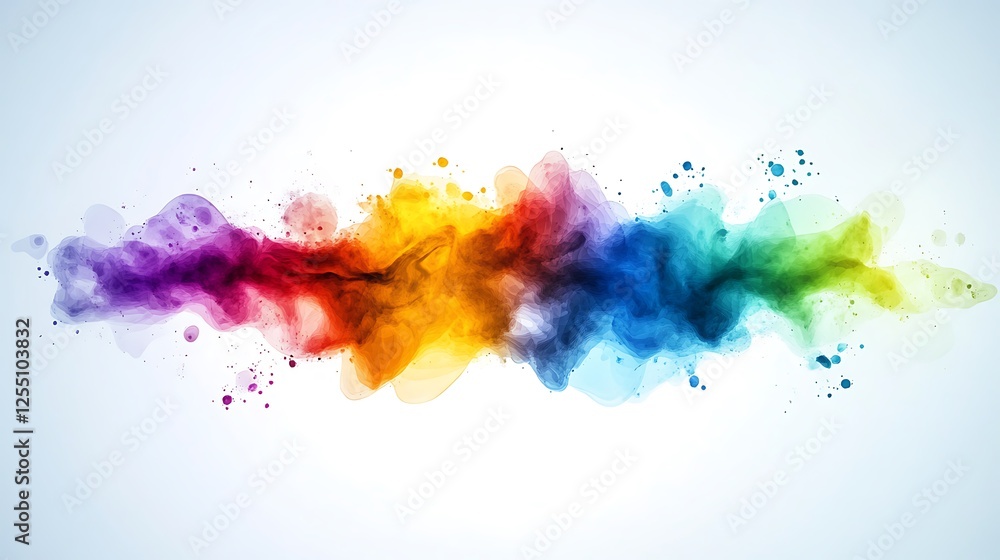 Fototapeta premium Abstract colorful ink splatter, creative background design, possible use for presentation backdrop
