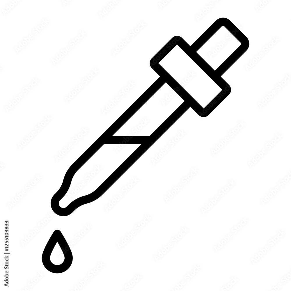 Dropper Vector Line Icon Design Dropper Vector Line Icon Design