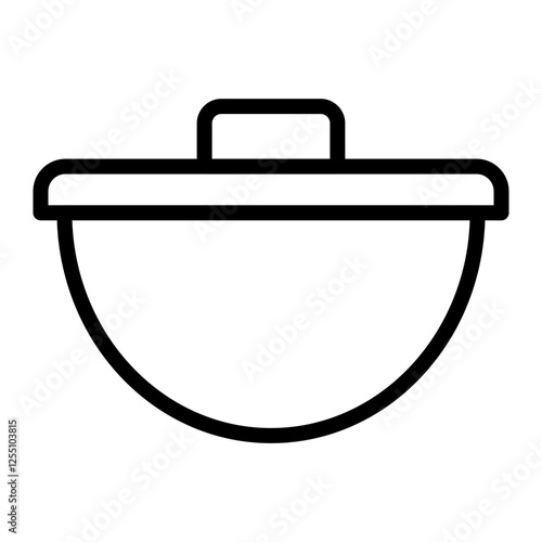 Crucible Vector Line Icon Design