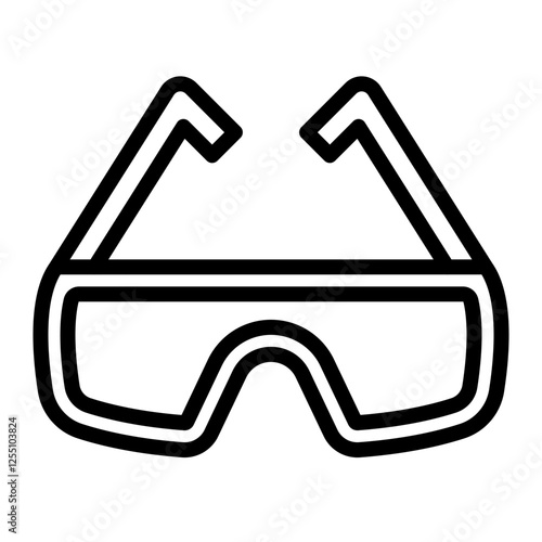 Eye Protector Vector Line Icon Design