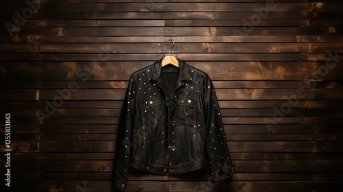 jacket gold dots on black photo