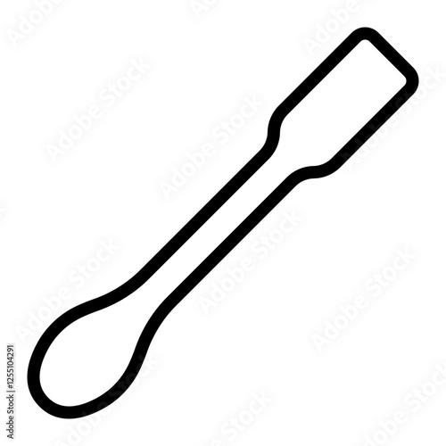 Lab Spatula Vector Line Icon Design