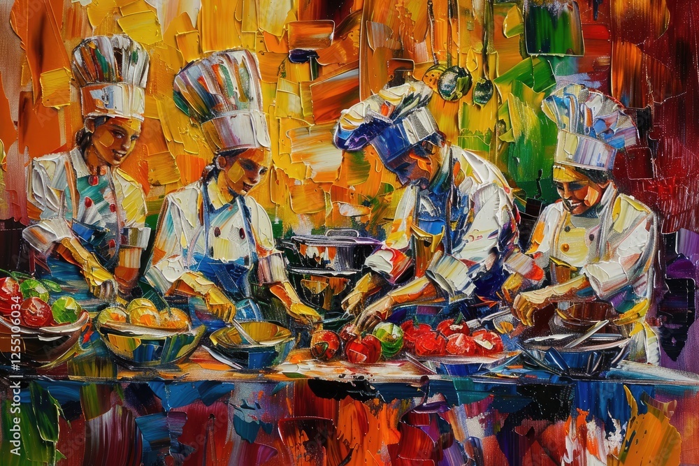 Obraz premium Labor Worker Day poster featuring factory working operating machinery