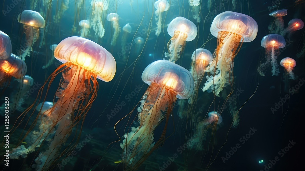 Naklejka premium glow underwater texture