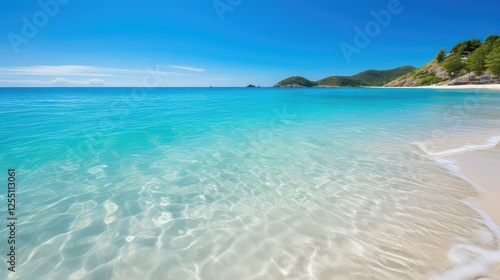 sparkling clear beach water