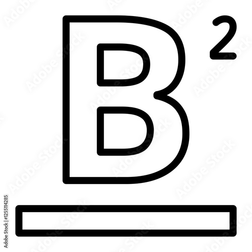 Superscript Vector Line Icon Design
