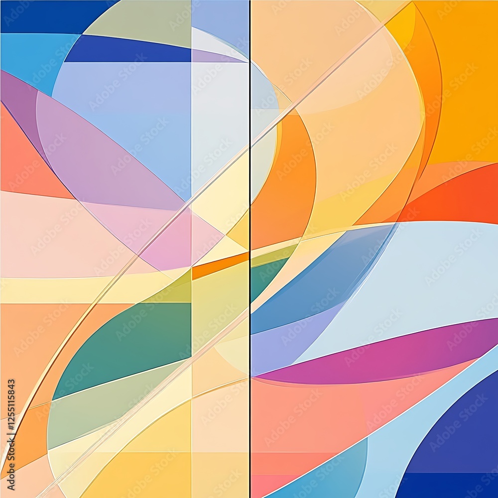 Obraz premium Abstract Colorful Geometric Composition