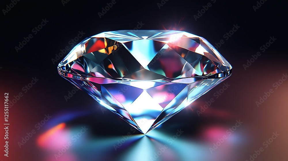 Sparkling diamond, vibrant jewel, studio shot. Possible use Jewelry advertisement Sparkling diamond, vibrant jewel, studio shot. Possible use Jewelry advertisement