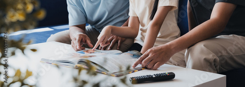 Family engagement in inclusive reading session celebrating LGBTQ and DEI values at home