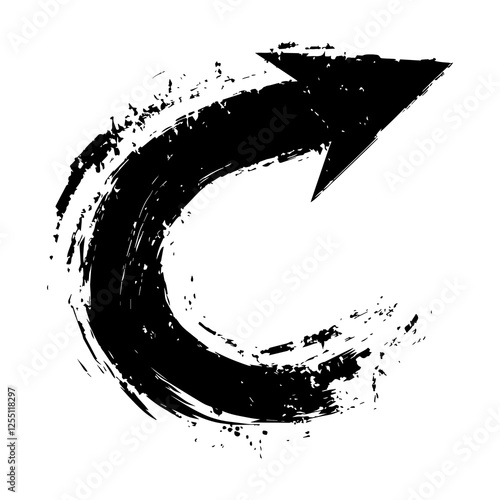 Black and White Grunge Arrow - Distressed Arrow