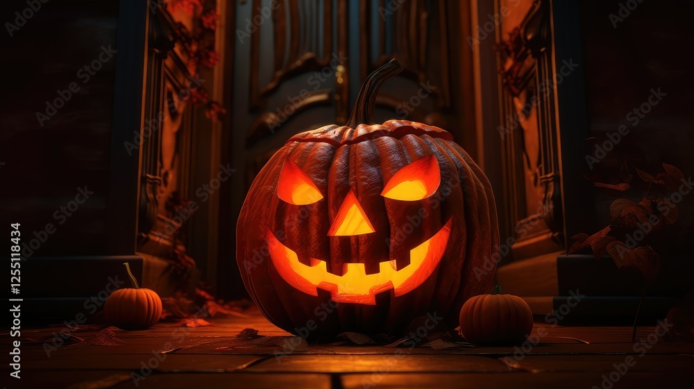 Obraz premium pumpkin halloween red