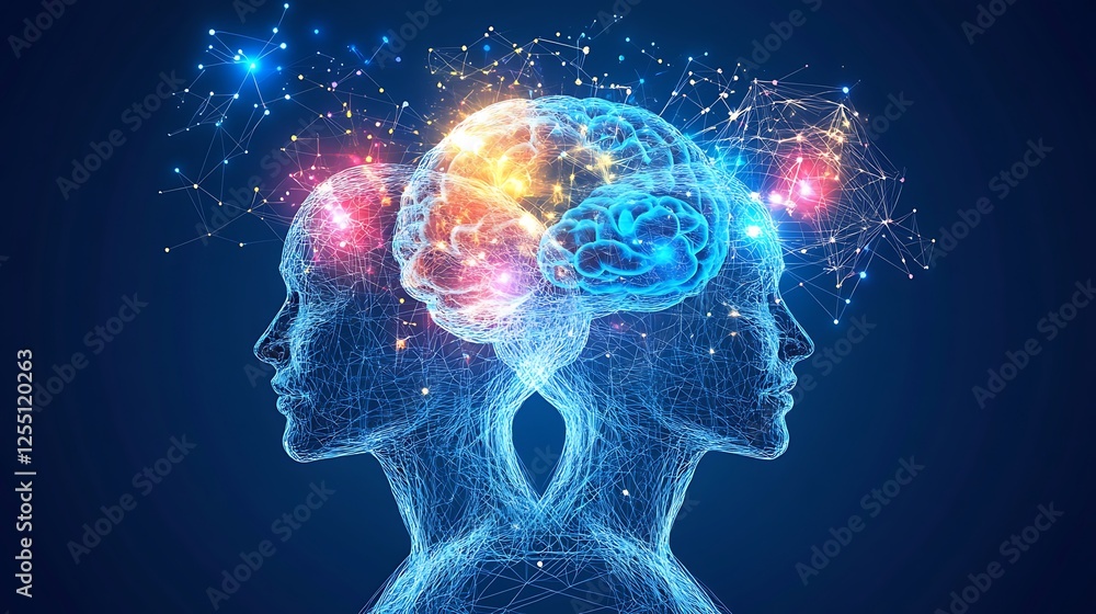 Neural Network: Interconnected Minds, Digital Brainpower, Futuristic Concept Neural Network: Interconnected Minds, Digital Brainpower, Futuristic Concept