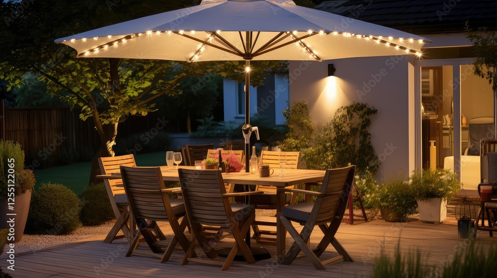 Fototapeta premium festive table umbrella