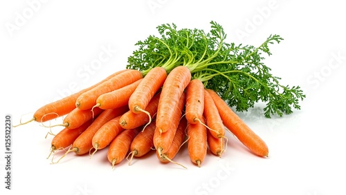 Freshly picked carrots with vibrant colors and green tops showcasing natural sweetness and earthy vibes.glm photo