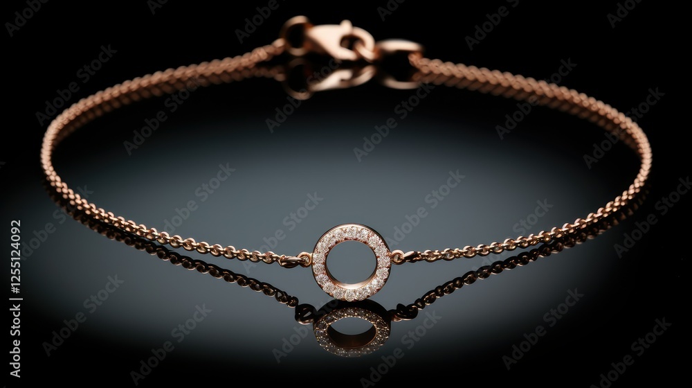 Fototapeta premium fashion rose gold circle