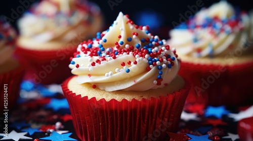 dessert red white and blue sprinkles
