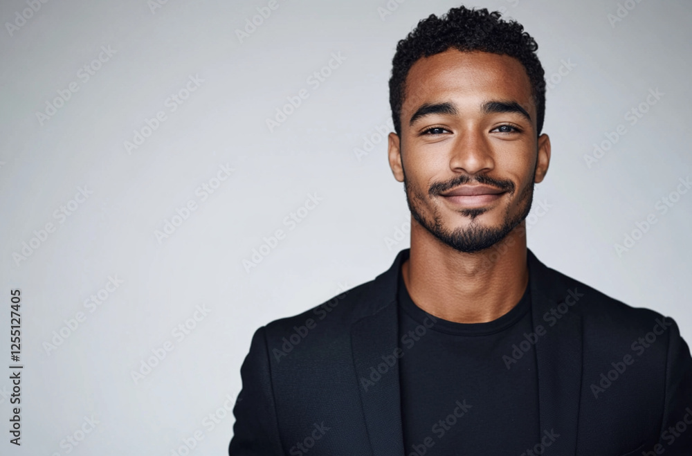 Portrait of a handsome, smiling young man in a formal outfit, looking at the camera against a white background. Studio shot Portrait of a handsome, smiling young man in a formal outfit, looking at the camera against a white background. Studio shot