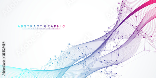 Global network connection banner design template idea. Header social network communication in the global business concept. Internet technology. Big data visualization. Vector illustration