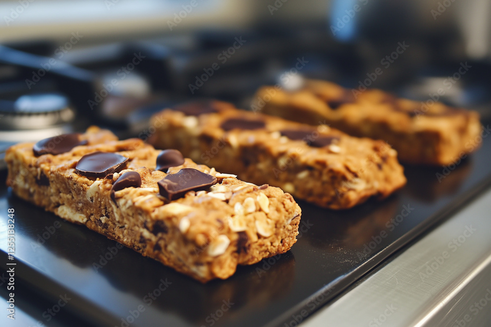 Fototapeta premium homemade chocolate chip cookie bars