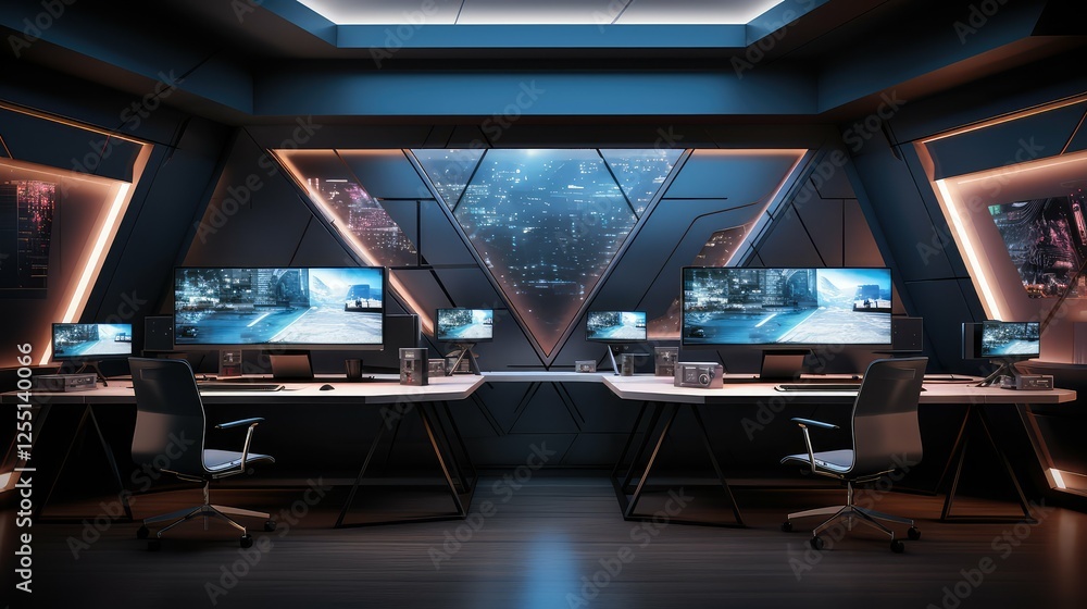 Fototapeta premium tech office backdrop