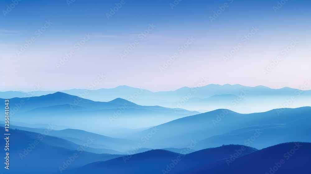 Fototapeta premium mountain blue gradient