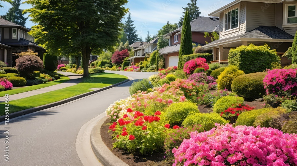 houses suburban roads houses suburban roads
