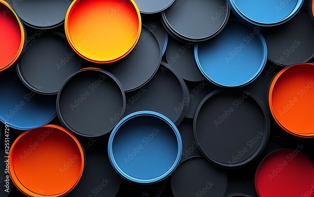 Abstract circles in vibrant colors, layered design. Possible use Graphic design resource Abstract circles in vibrant colors, layered design. Possible use Graphic design resource