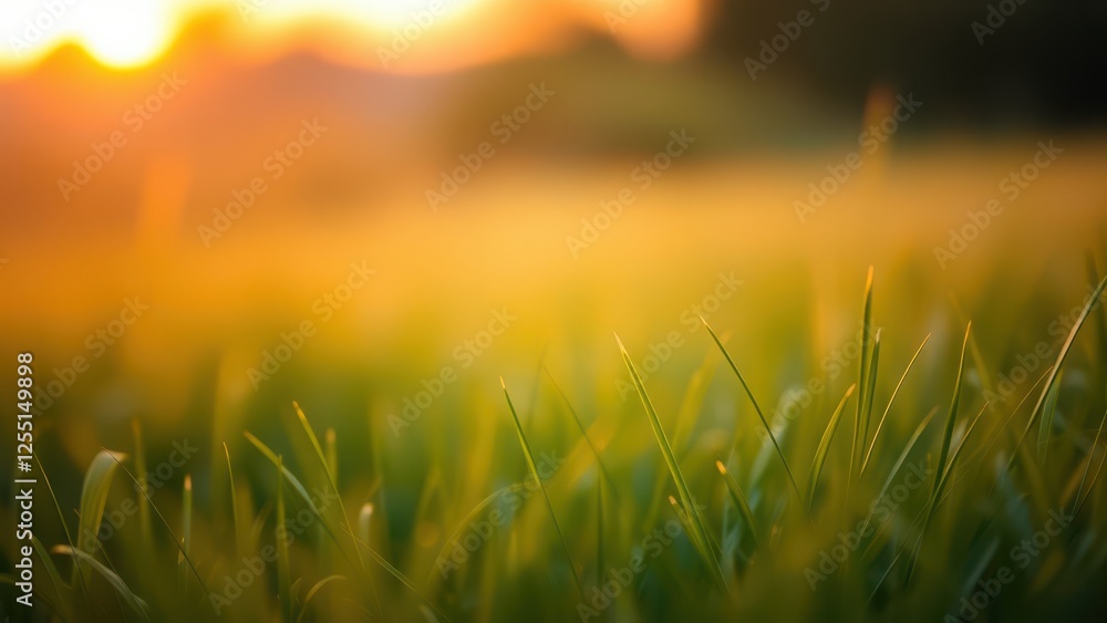 a close up of a field of grass with the sun setting in the background, a close up of a field of grass with the sun setting in the background,