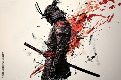 A visually captivating artwork showcasing the essence of samurai culture. photo