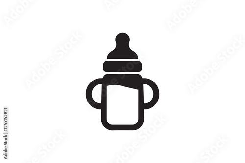 baby food bottle Feeder icon vector silhouette isolated in white background
