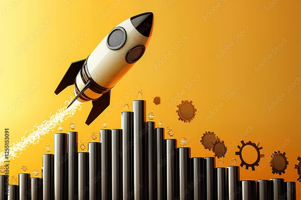 The design creatively combines space themes with data representation. The design creatively combines space themes with data representation.