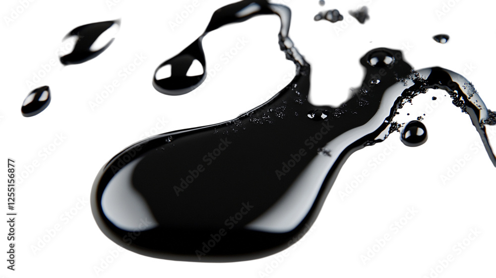 Obraz premium Abstract Black Liquid Droplets