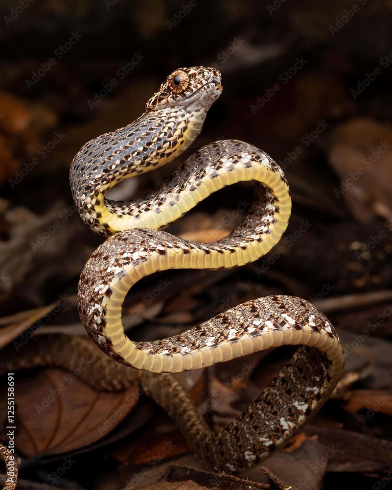 Obraz premium Elegant Snake with Unique Pattern in Natural Setting