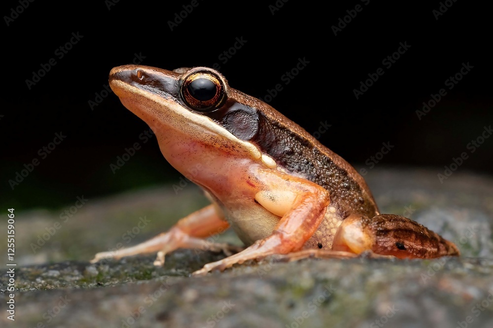 Obraz premium Colorful Frog on Stone Surface in Natural Habitat