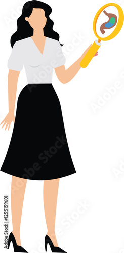 Stomach heartburn female Magnifying Glass