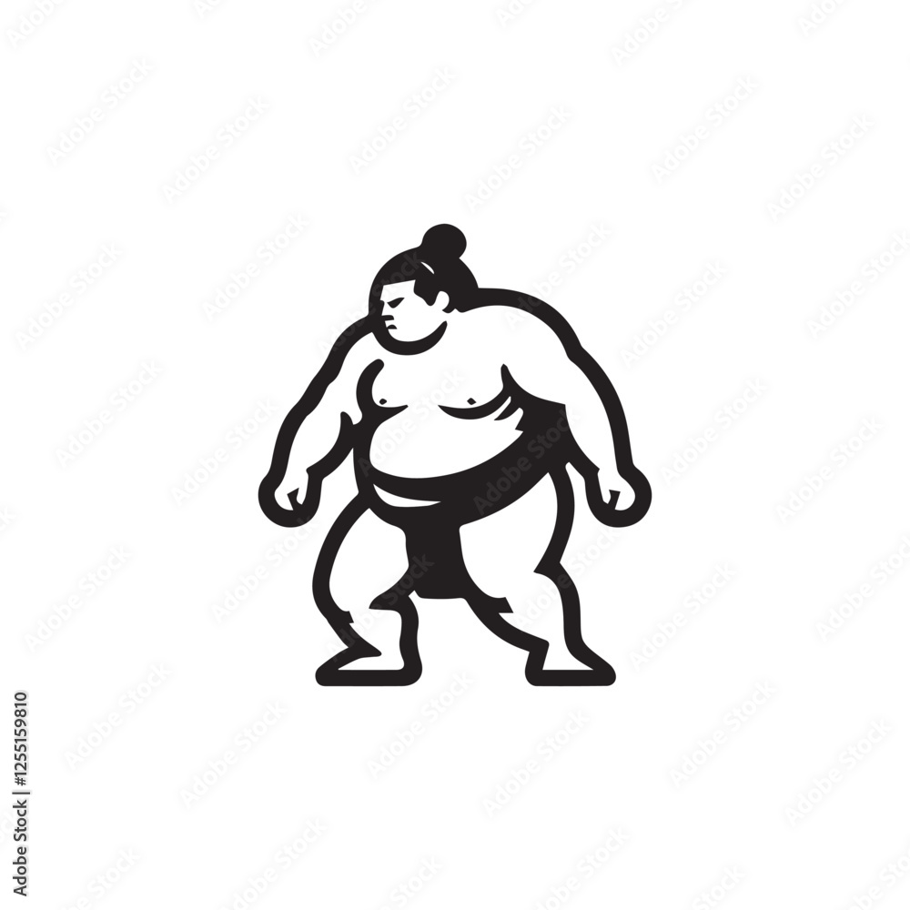 Sumo fight silhouette vector illustration Sumo fight silhouette vector illustration