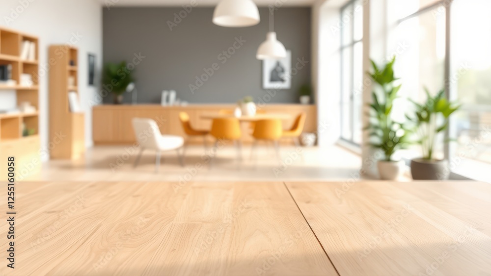 blurry image of a modern living room with a dining table blurry image of a modern living room with a dining table