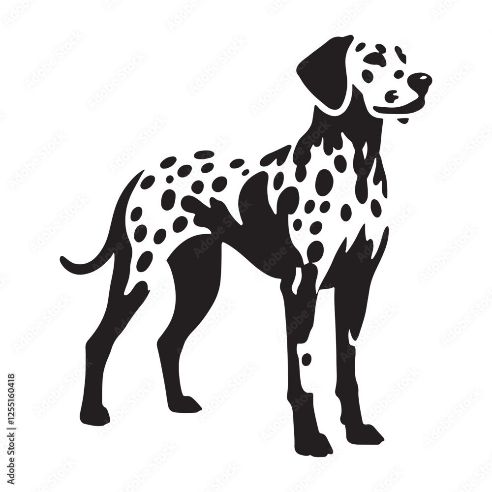 Minimalist Dalmatian silhouette perfect for digital art - Dalmatian illustration - minimal Dalmatian vector - dog silhouette
Minimalist Dalmatian silhouette perfect for digital art - Dalmatian illustration - minimal Dalmatian vector - dog silhouette