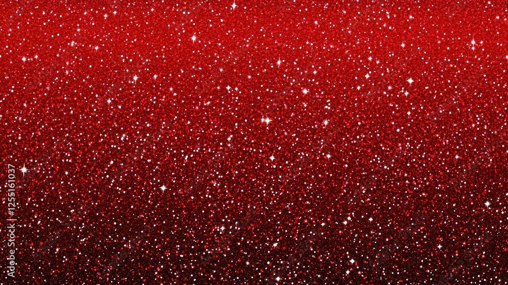 Glitter effect on a red gradient background, creating a shimmering texture Glitter effect on a red gradient background, creating a shimmering texture